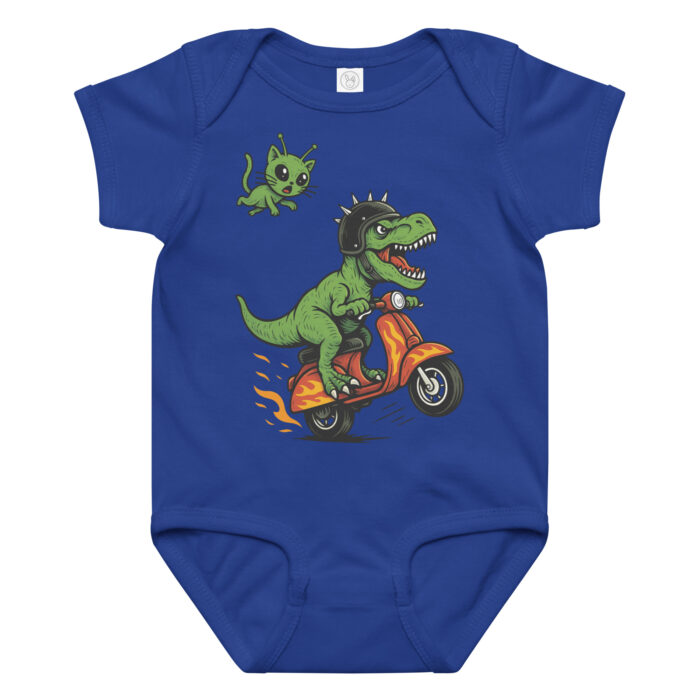 Body dziecięce Szalony Moto T-Rex - 100% czesana bawełna ring-spun - obrazek 4