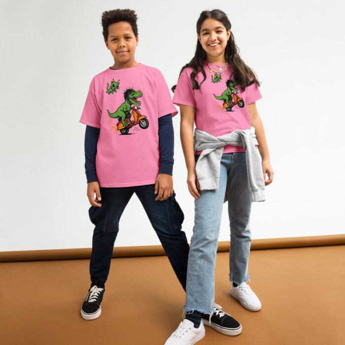 Koszulka dziecięca Szalony Moto T-Rex - 100% bawełna, unisex - obrazek 18