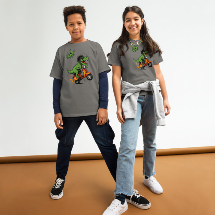 Koszulka dziecięca Szalony Moto T-Rex - 100% bawełna, unisex - obrazek 5