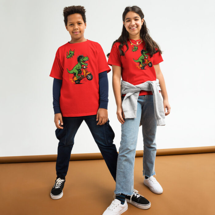 Koszulka dziecięca Szalony Moto T-Rex - 100% bawełna, unisex - obrazek 11