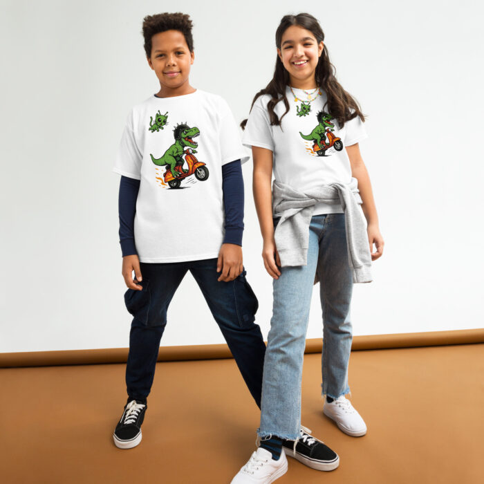 Koszulka dziecięca Szalony Moto T-Rex - 100% bawełna, unisex - obrazek 14