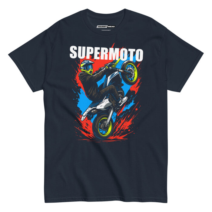 Koszulka motocyklowa SUPERMOTO – 100% bawełna, unisex - obrazek 5