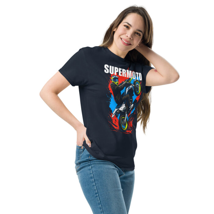 Koszulka motocyklowa SUPERMOTO – 100% bawełna, unisex - obrazek 4